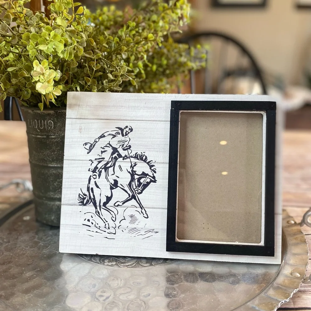 NWT Ranch Life Bronc Rider 4×6″ Picture Frame - Picture 1 of 2